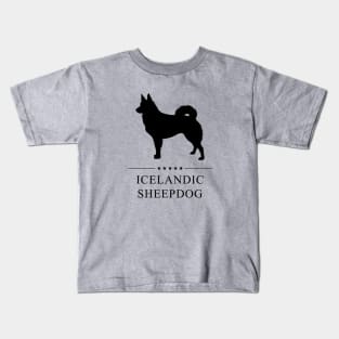 Icelandic Sheepdog Black Silhouette Kids T-Shirt